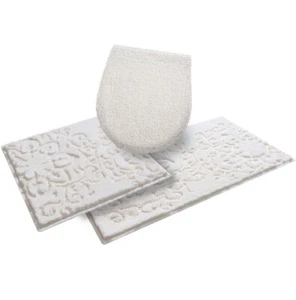 Badematte 3-tlg. Hänge-WC Set, Hoch-Tief-Struktur, Made in Europe - Bild 1 von 3