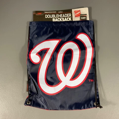 Washington Nationals MLB Baseball Drawstring Backpack Bag - Team Logo Sports Cover