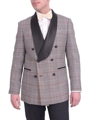 Chaqueta Blazer Steven Land Calce Moderno Doble Pecho Chal Solapa Cena Foto 1 de 4