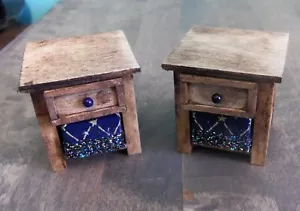 Dollhouse Miniature 1:12 Scale 2 Night Stands/End Tables #5240 - Picture 1 of 5