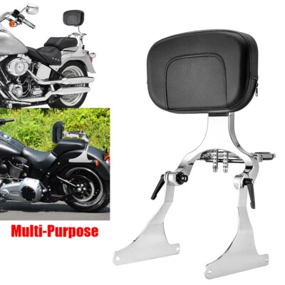 Multi-Purpose Passenger Driver Backrest For Harley Fat Boy Lo FLSTFB 2007-2017 - Image 1 of 4