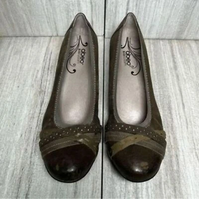 Abeo Nellie Brown Leather Mary Jane Pumps Heels Comfort Shoes Womens Size 9.5 - Image 1 of 4