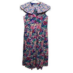 Mousefeathers x Neiman Marcus Vintage Floral Cottage Prairie Dress Girls Size 10 - Picture 1 of 8