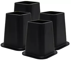 Kings Brand 6-inch Bed Risers, Furniture Riser, Under Bed Storage, Set of 4 - Picture 1 of 6