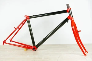 NOS STEEL CARBON FRAME 17" SMALL S MOUNTAIN BIKE MTB VINTAGE 90s 135 26" travel - Picture 1 of 21