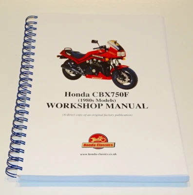Honda CBX750F 1980s Fabbrica Officina Shop Manuale Libro Riproduzione HWM044 - Immagine 1 di 4