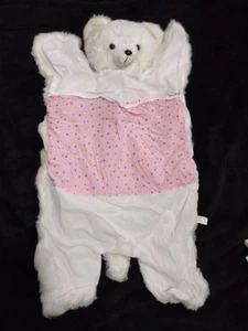 Ltd Commodities Inc De Colección 1987 Oso Blanco Almohada Peluche Juego 34" Manta Nuevo de Lote Antiguo Nuevo - Imagen 1 de 5