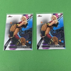 Charlotte Flair 2 Card Lot 2021 Topps Finest WWE #7 Base Set Wrestling - Picture 1 of 4