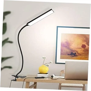 Clip on Light LED Desk Lamp with Eye-Caring LED Light and Metal Clip, 11 Black - Afbeelding 1 van 7