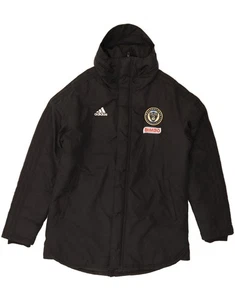 ADIDAS Mens Philadelphia Union Windbreaker Jacket UK 40 Large Black BG01 - Picture 1 of 3