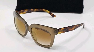 Gafas de sol Isaac Mizrahi marrón tortuga ojo de gato de gran tamaño 52 17 140 IM30214 NUEVAS SIN ETIQUETAS Foto 1 de 4