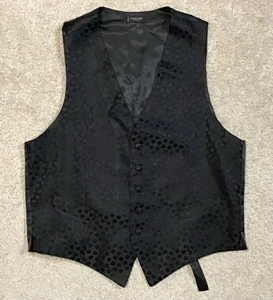 Lanvin Weste Herren 52 schwarz/gepunktet Seide Frankreich Hochzeit schwarz Krawatte Anzugweste - Bild 1 von 13