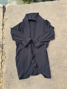 Eileen Fisher Gr. XS schwarz System vorne offen Langarm Strickjacke Pullover - Bild 1 von 6