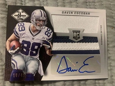 2013 Panini Limited Gavin Escobar RC Patch Auto /49 Rookie - Cowboys - Image 1 of 2