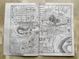 1872 antique city map of Edinburgh - Picture 1 of 4