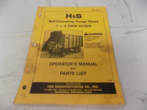 H&S 7+4 Doppelschnecke Selbstentladende Futterboxen Bedienungsanleitung 1996 - Bild 1 von 2