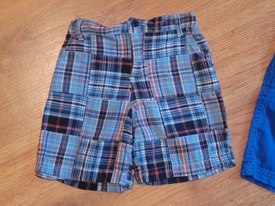 Healthtex/Other Lot of 2 Blue Plaid Shorts Boys Size 3T - Image 1 of 4