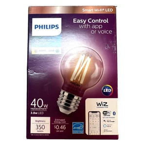 Philips Smart Wi-Fi LED Light Bulb 40W 350 Lumens Dimmable A19 E26 Alexa Google - Picture 1 of 6