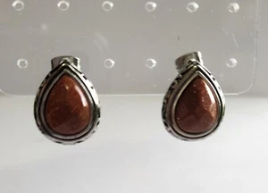 Goldstone Träne & Edelstahl Nieten - Bild 1 von 3