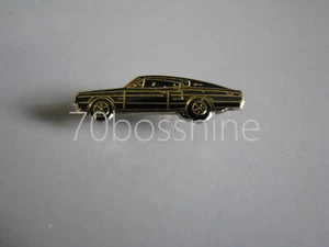 DODGE CHARGER 1960's BLACK 1" BUBBLE TYPE AUTOMOTIVE HAT PIN LAPEL PIN - Picture 1 of 2