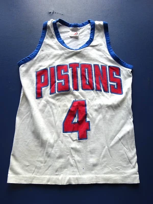 Original Detroit Pistons Joe Dumars #4 Child Jersey Size 14-16 - Image 1 of 4