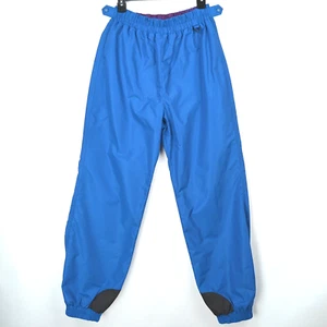 Vintage Columbia Ski Snow Pants Womens L Blue Purple Retro Windbreaker Nylon 90s - Picture 1 of 13