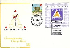 Isle of Man BBC Children in Need Pudsey commem stamp cover 1985 - Picture 1 of 1
