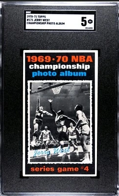 1970-71 Topps Basketball Jerry West Championship Photo Album #171 SGC 5 - Image 1 of 2