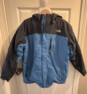 THE NORTH FACE Heatseeker Boys Hooded Jacket Size XL - TG (18-20) Blue & Black - Picture 1 of 16