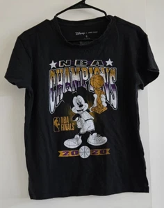Disney X Cibo Spazzatura Topolino NBA Finals 2020 Donna Piccolo Nero Lakers - Foto 1 di 7