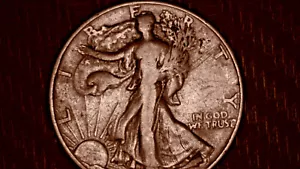 1944 WALKING LIBERTY SILVER HALF DOLLAR Free Shipping - Picture 1 of 4