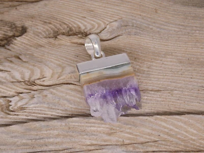 Amatista Estalactita Geoda Púrpura Plata de Ley 925 Colgante Artesanal A7 NUEVO Foto 1 de 4