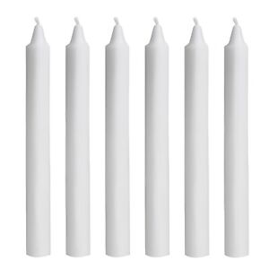 25 x Unscented Tapered Dinner Candles Paraffin Wax Long Burning Candle 190 mm