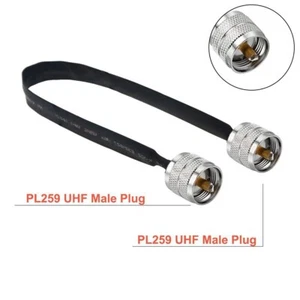 Window/Door Pass Through Flat RF Coaxial Cable PL259 UHF Male 50 Ohms - Picture 1 of 1