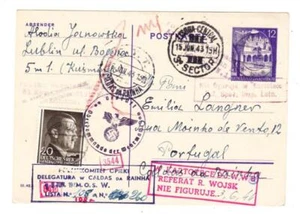 Poland UNDERCOVER ADDRESS-GENERAL GOUVERNMENT-POSTAL CARD-UPRATED - Picture 1 of 2