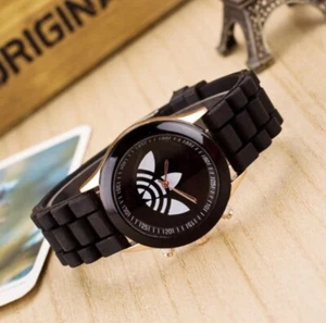 Adidas Black Watch Women’s Silicone Band Quartz Fashion Watch Gift - Picture 1 of 7