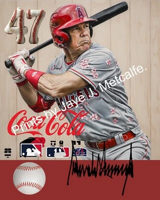 Bola de beisebol Donald Trump estampa 8x10. - Imagem 1 de 4