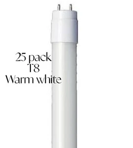 Case of 25, 4ft LED T8 Light Bulb, 17W, 1800 Lm, 35K Warm White, TCP T8041435EBP - Picture 1 of 1