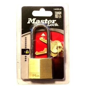 Master Lock Co 1-9/16 Zoll Massiv-Messing Körper 4-Pin Tumbler Vorhängeschloss 140DLH, 071649 - Bild 1 von 3