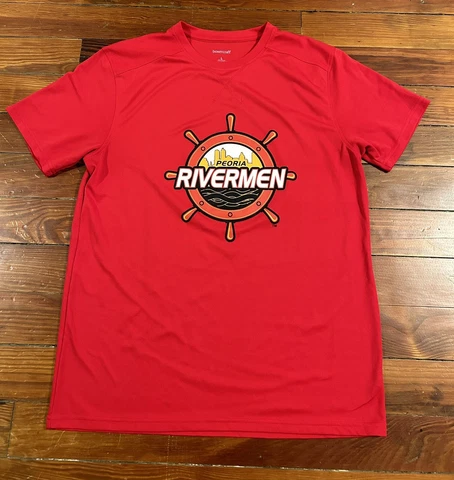 Peoria Rivermen Hockey Tech Tee Size Large SPHL ECHL AHL IHL Cover