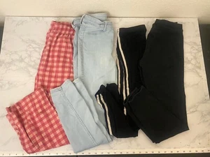 Cat and Jack Super Squad &denim Shein Leggings Jeans Lot Of 4 Girls Sz L F1 - Picture 1 of 7