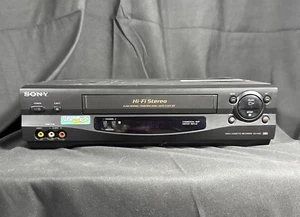 Sony SLV-N55 Hi-Fi Estéreo 4 Cabezales VCR VHS Reproductor Probado Funciona Sin Control Remoto - Imagen 1 de 3
