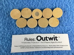 OUTWIT Complete Set of 9 Light Replacement Game Pieces Parker Brothers 1978 - Picture 1 of 2