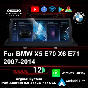 10.25" ANDROID 12 OCTA-CORE BMW X5 E70 X6 E71 PX6 Android 9.0 4+32G Para CCC - Imagen 1 de 6