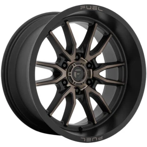 22x10 -18 Fuel 1PC D762 Clash 6x5.5 Matt Black Doubl Dark Tint Wheels (Set of 4) - Picture 1 of 1