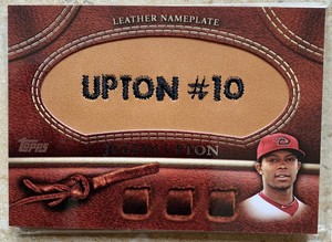 2011 Topps Manufactured Glove Leather Nameplate Justin Upton #MGL-JU