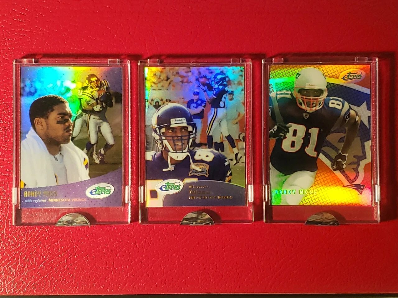 2000 2001 2007  eTopps Randy Moss Vikings Patriots