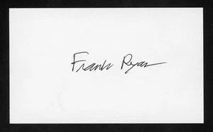 Frank Ryan HEÍDO. Tarjeta firmada NFL QB Cleveland Browns (1964 Champions) E26057 - Imagen 1 de 1