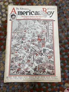 American Boy Magazine Feb 1919 - Snowball Fight Illustrated by Harrison Cady - Picture 1 of 5