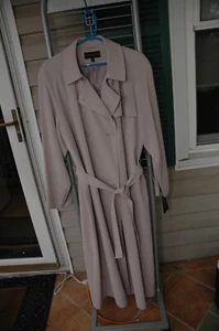 🌸Gallery Women Rain Trench Coat Pebble Tan Size 16 NEW NWT - Picture 1 of 6